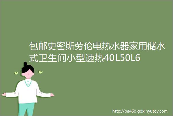 包邮史密斯劳伦电热水器家用储水式卫生间小型速热40L50L60L80升扁桶